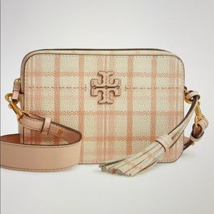 Tory Burch McGraw Plaid Leather Bag